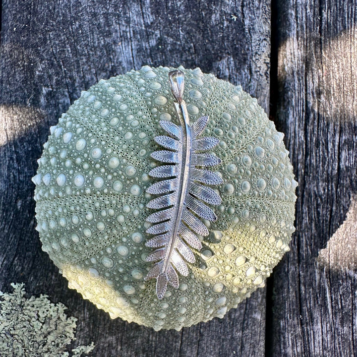 silver fern pendant