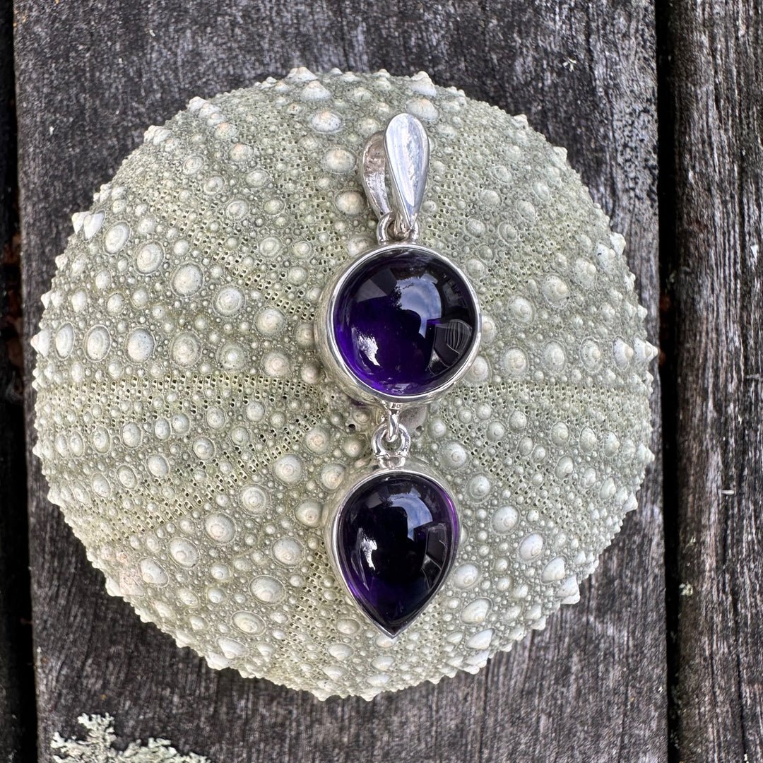 Two tier amethyst pendant