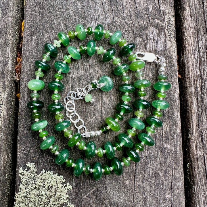 Siberian jade  necklace