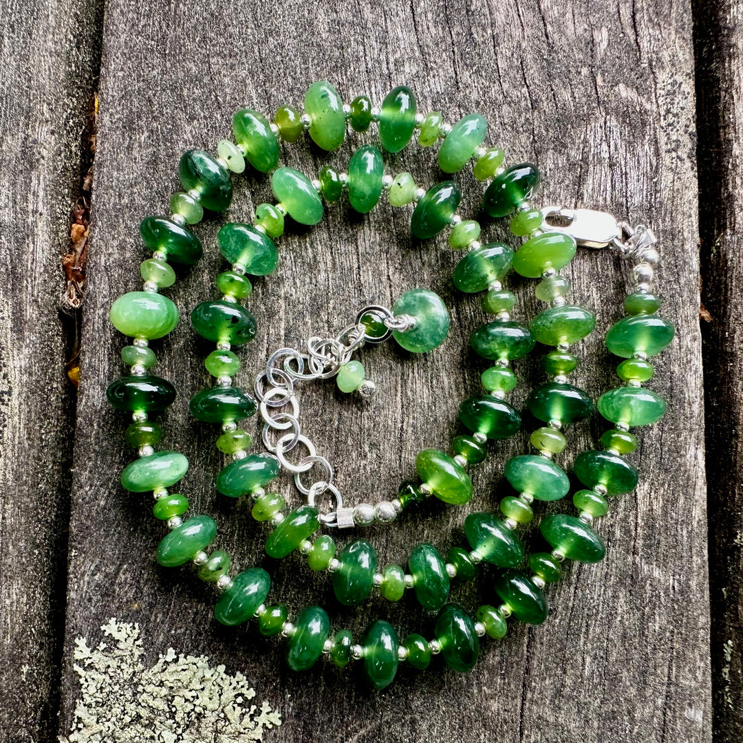 Siberian jade  necklace