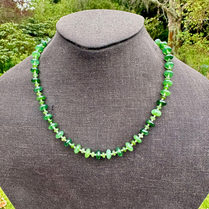 Siberian jade  necklace