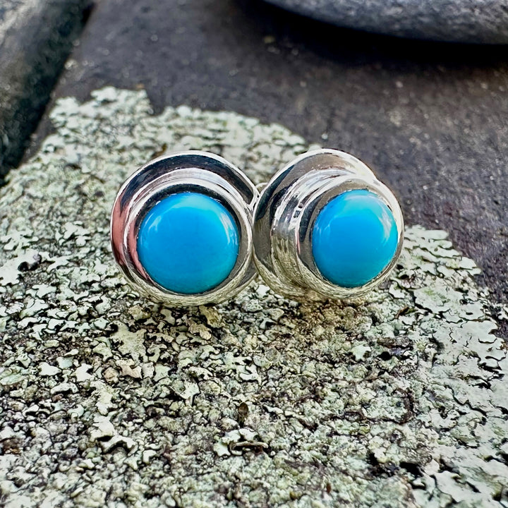 Kingman turquoise studs