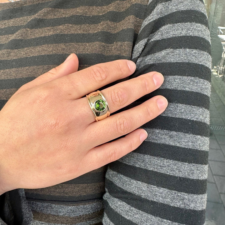 Green tourmaline Bella ring
