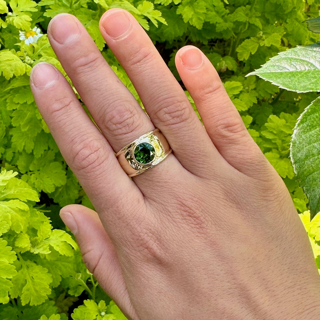Green tourmaline Bella ring