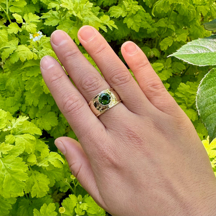 Green tourmaline Bella ring