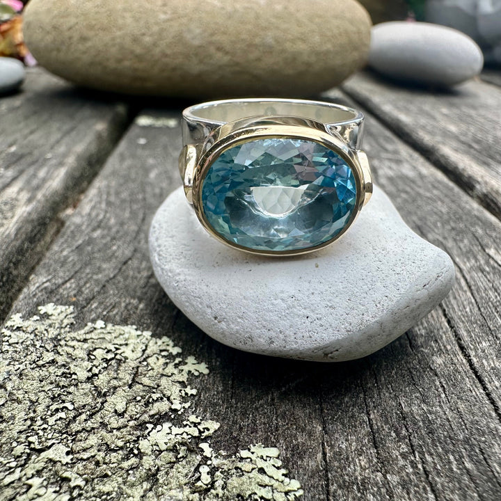 Sky blue Amore ring