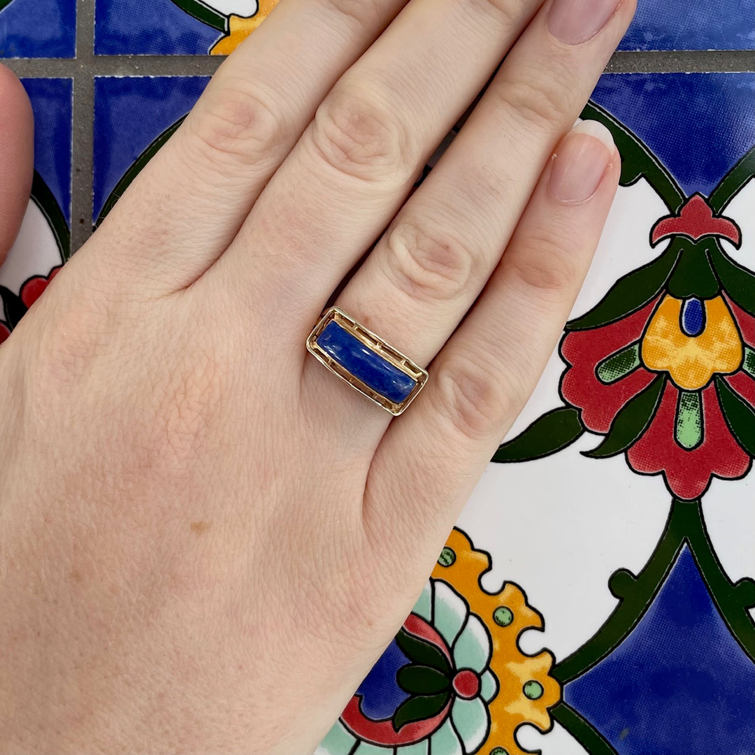 vintage lapis lazuli ring