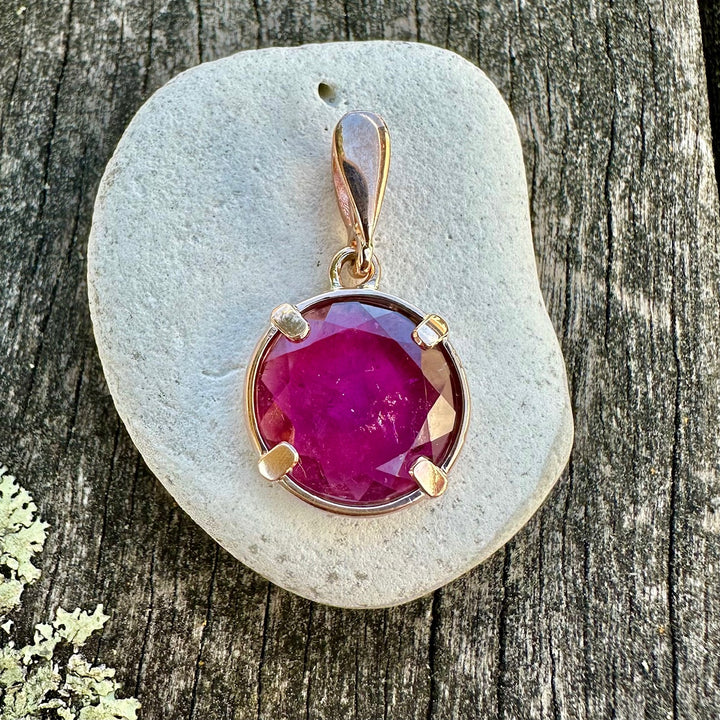 Pink Brazilian tourmaline pendant