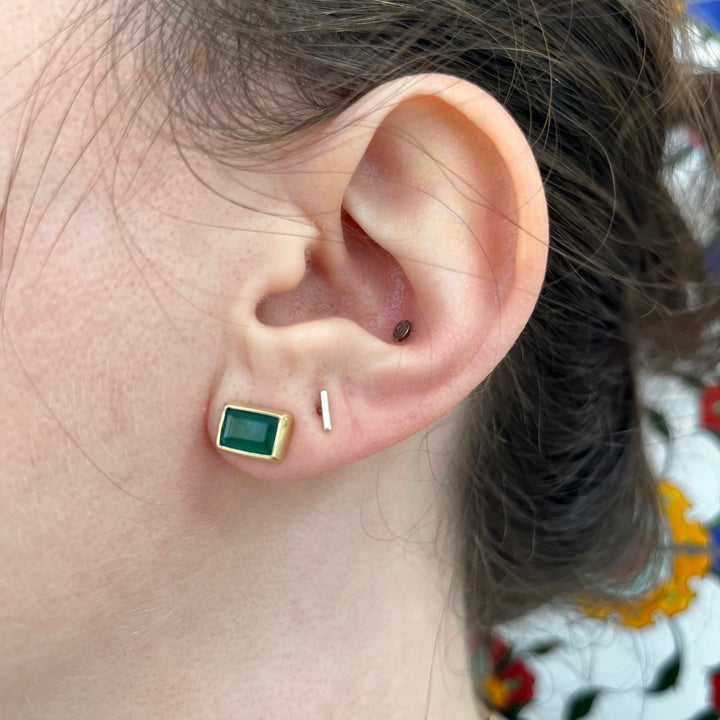 9ct Gold Brazilian Emerald Studs
