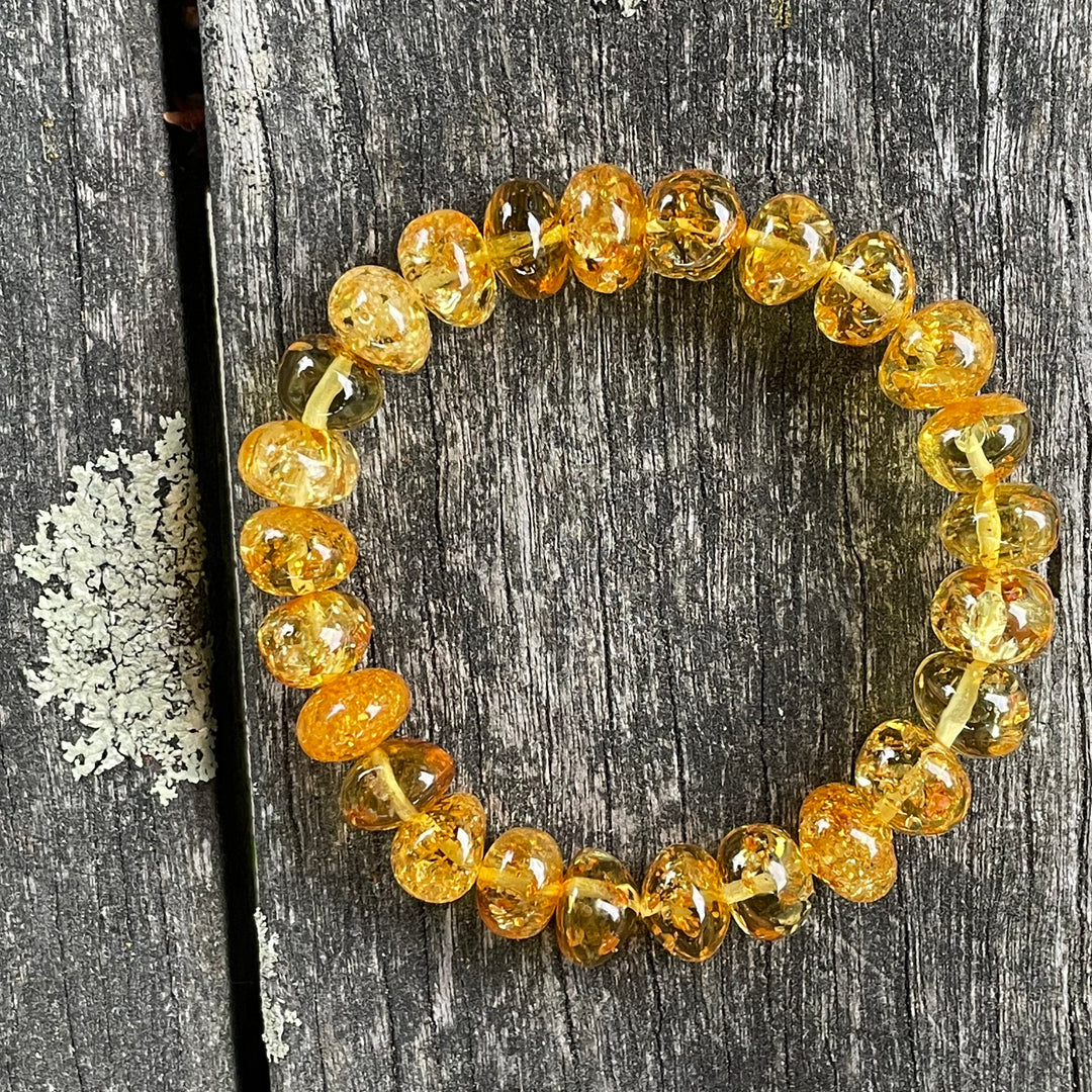 Baroque cognac Baltic Amber bracelet