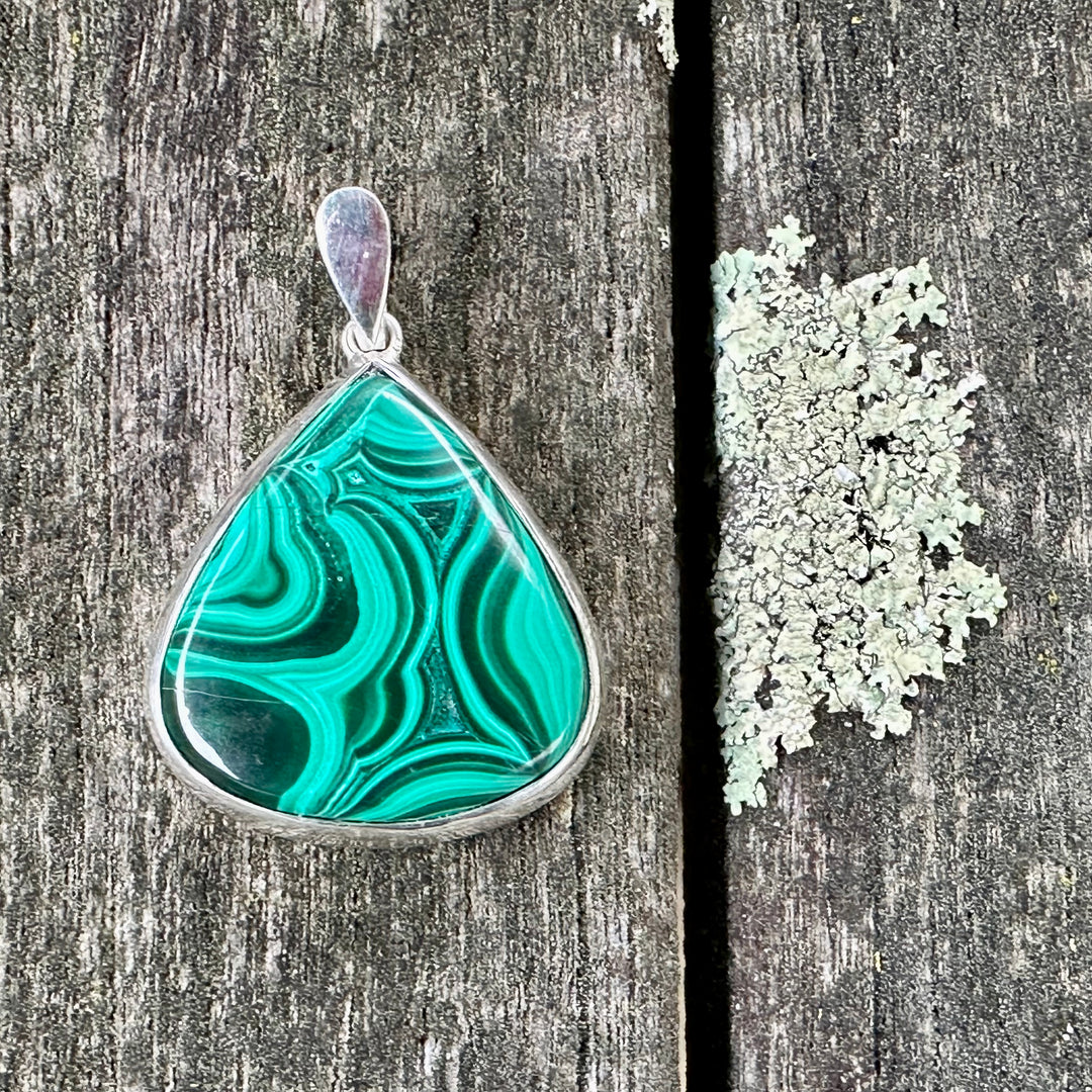 African malachite pendant