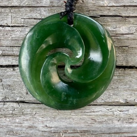 Greenstone Triple Wave Koru, New Zealand Greenstone