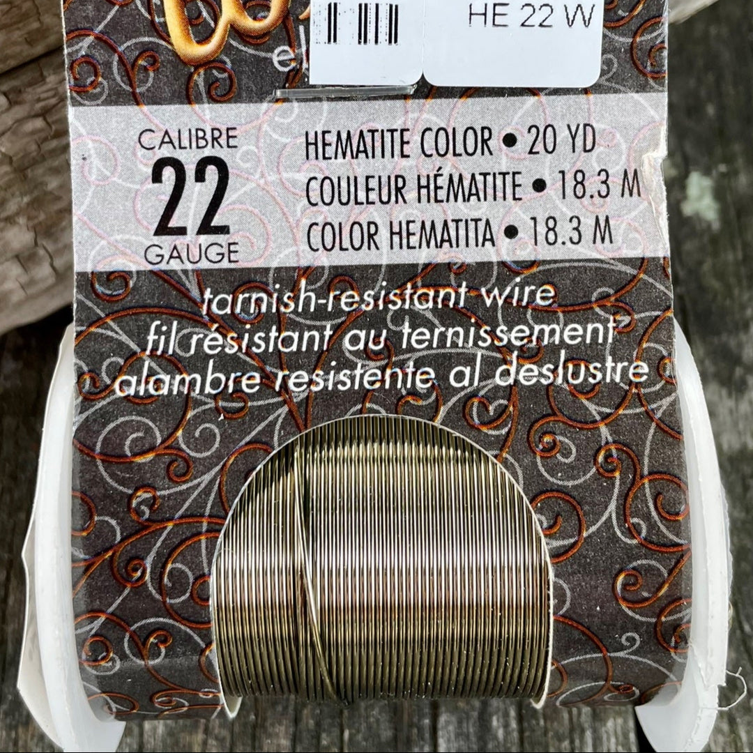 Non Tarnish Wire, Hematite 22g