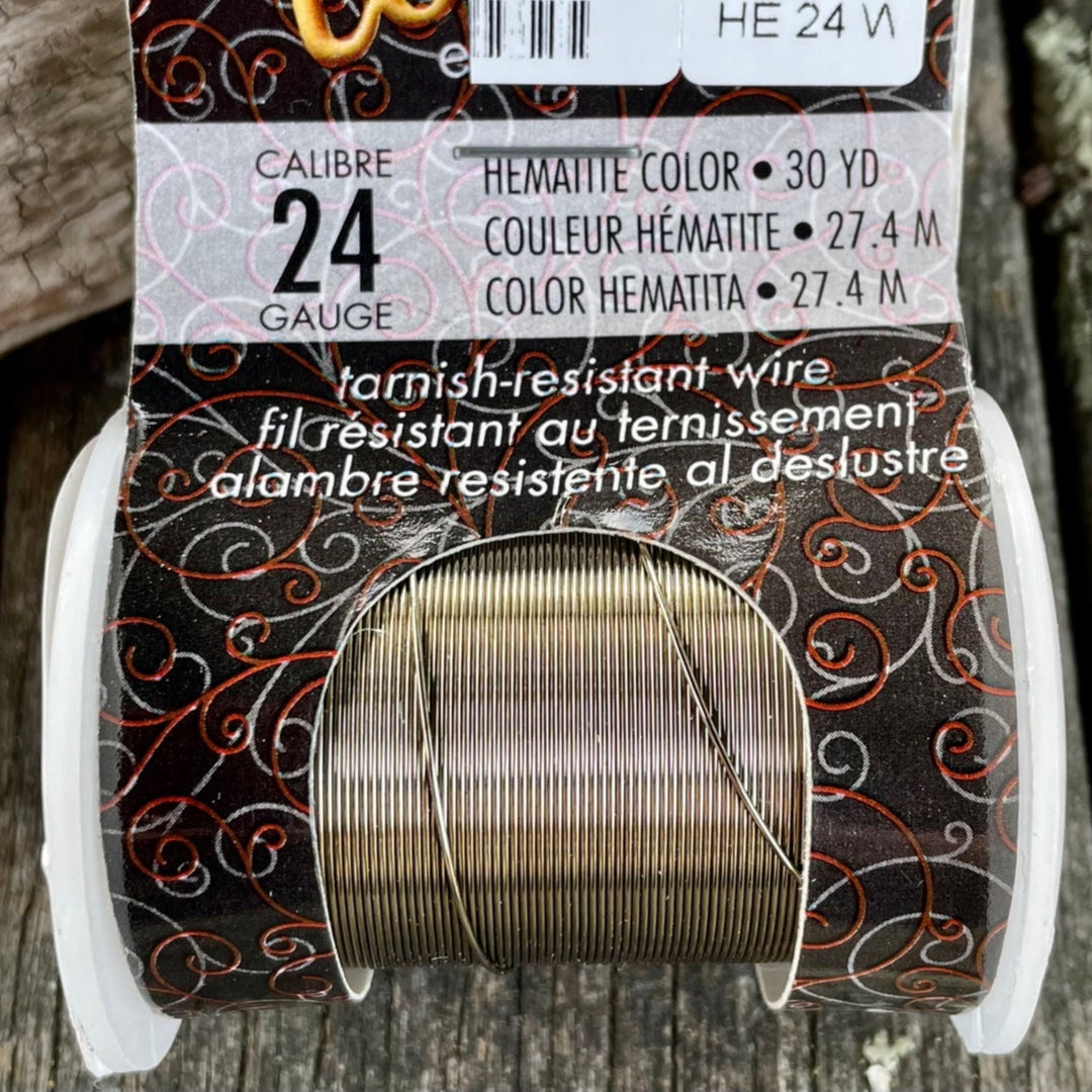 Non Tarnish Wire, Hematite 24g