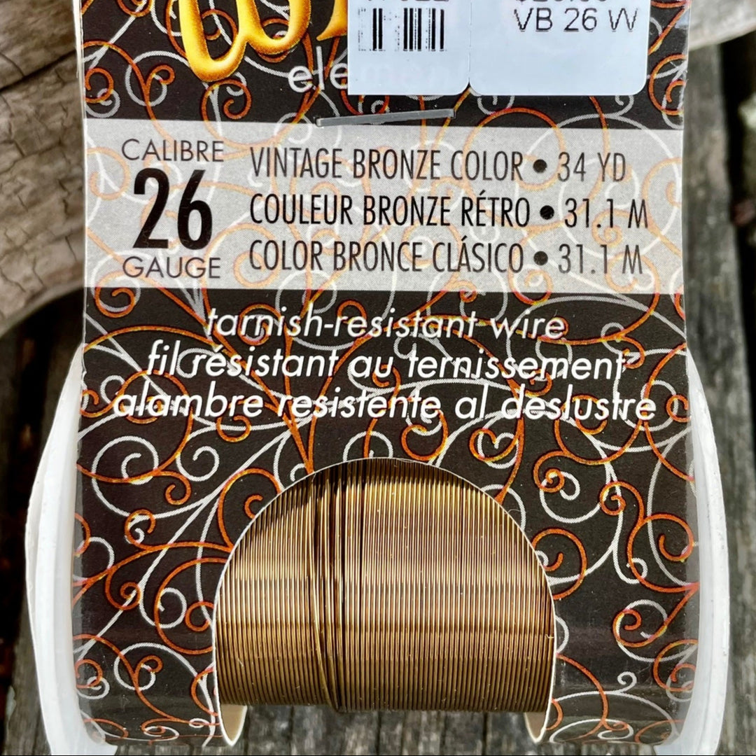 Non Tarnish Wire, Vintage Bronze 26g