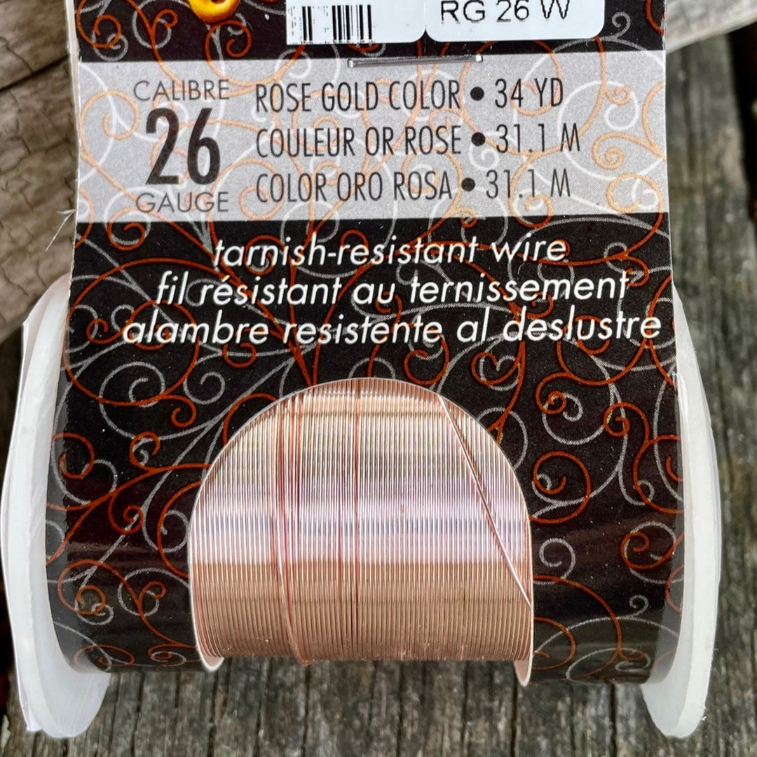 Non Tarnish Wire, Rose Gold 26g
