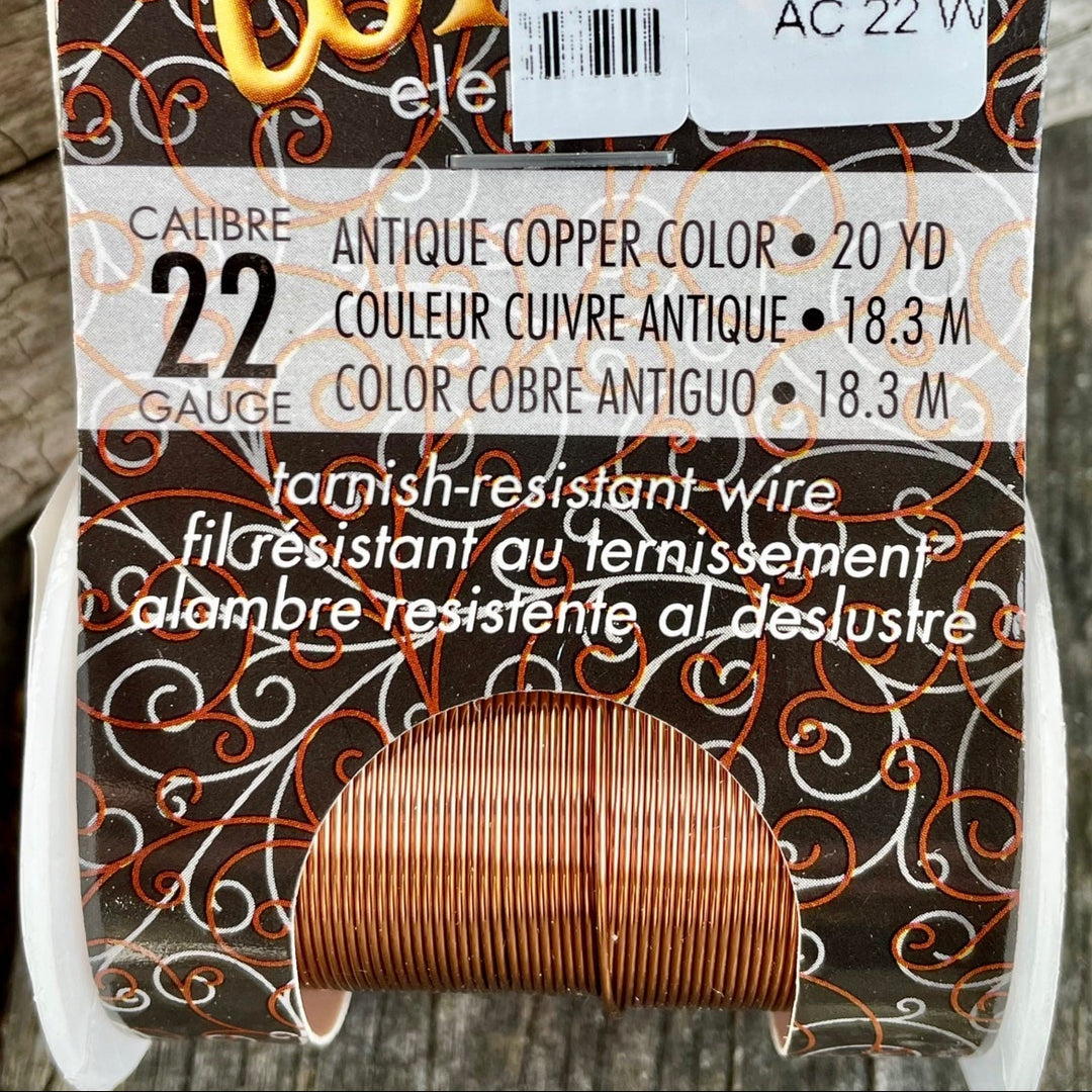 Non Tarnish Wire, Antique Copper 22g