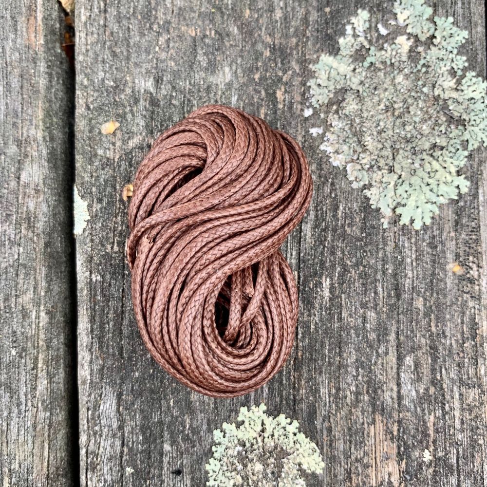 1.7mm Brown Waxed Thread, 5 Metres