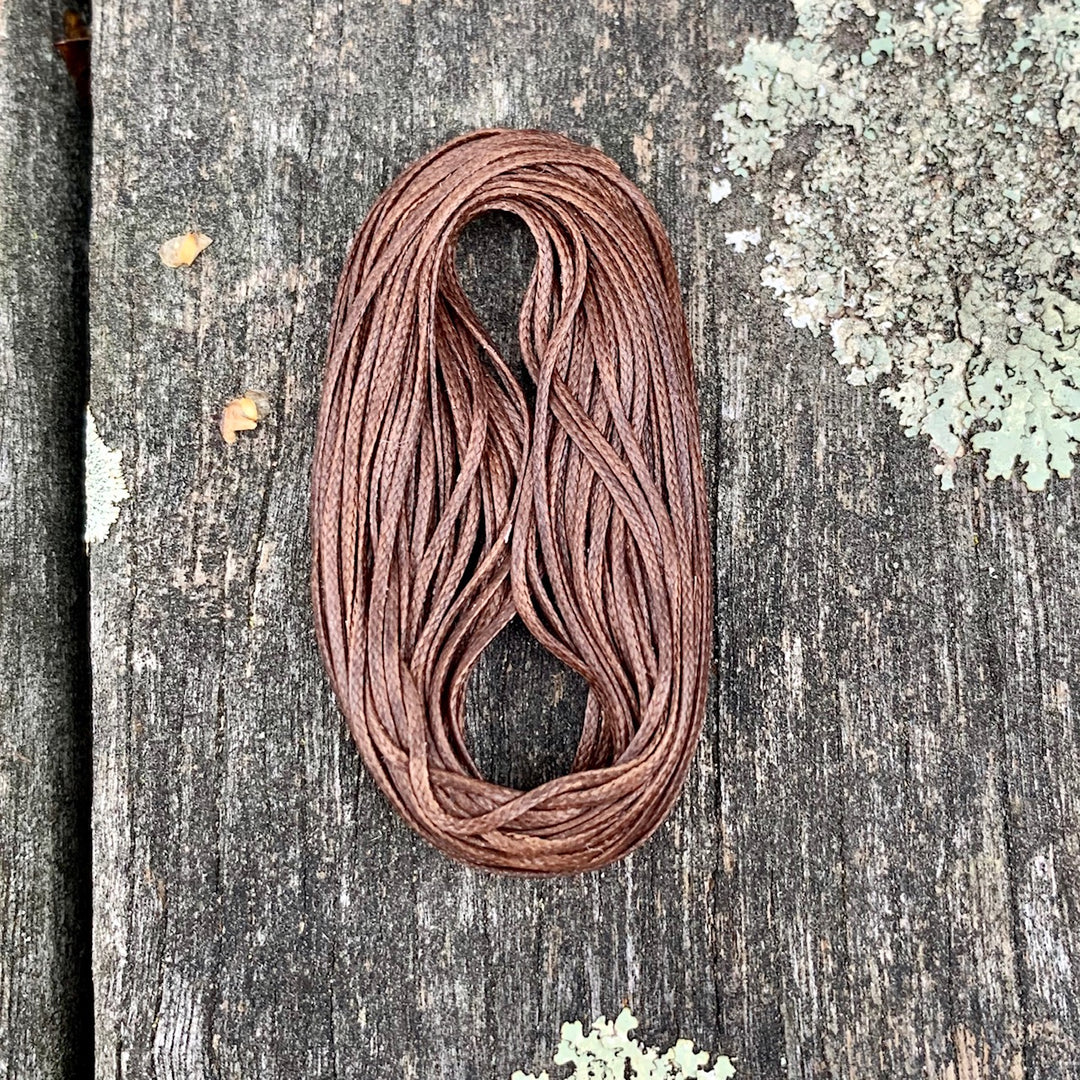 0.8mm Brown Waxed Thread, 5 Metres