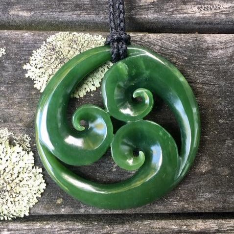 Kahurangi Triple Koru, New Zealand Greenstone