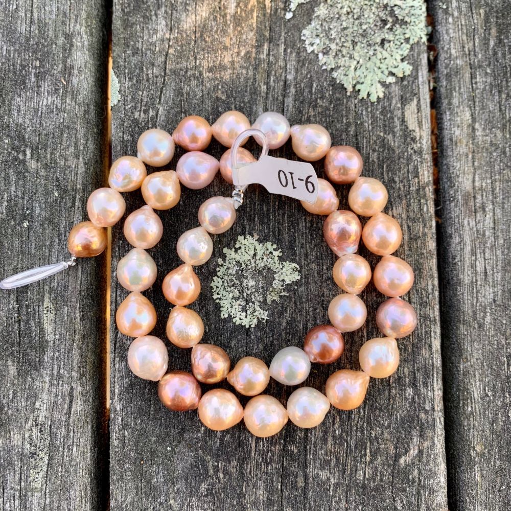 Natural Pink Baroque Freshwater Pearls, Semi Precious Strand