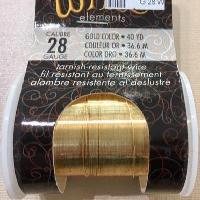 Non Tarnish Wire, Gold 28g