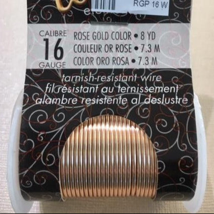Non Tarnish Wire, Rose Gold 16g