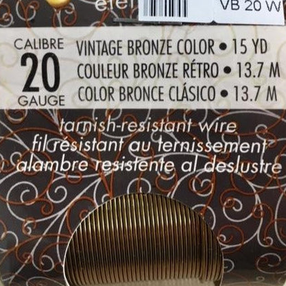 Non Tarnish Wire, Vintage Bronze, 20g
