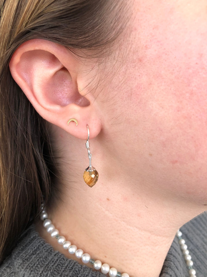 Faceted Citrine Drop Earrings