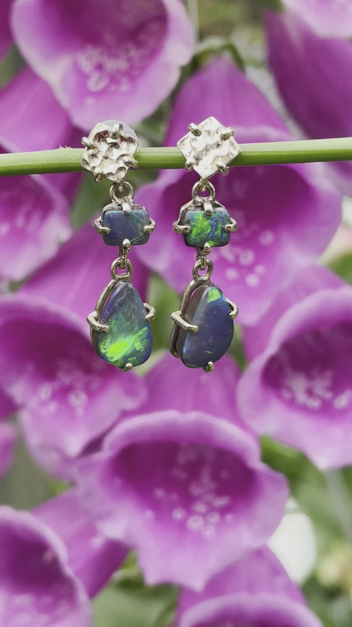 14ct Boulder Opal Wild at Heart Earrings