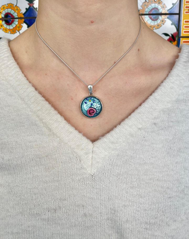 Venetian foil pendant