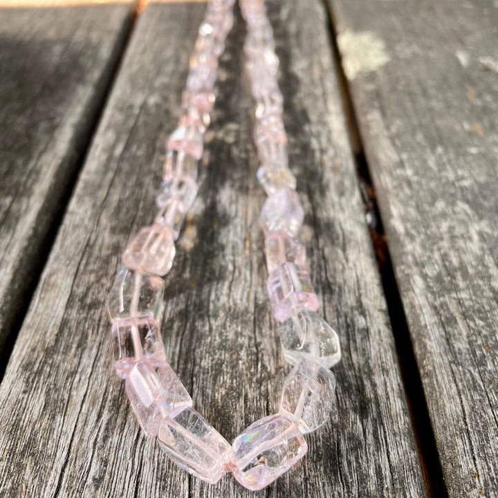 Brazilian morganite necklace & earrings set
