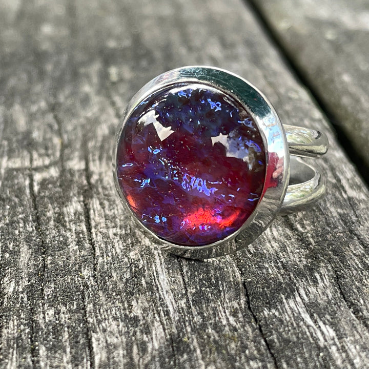 Vintage Dragon's Breath Glass Ring