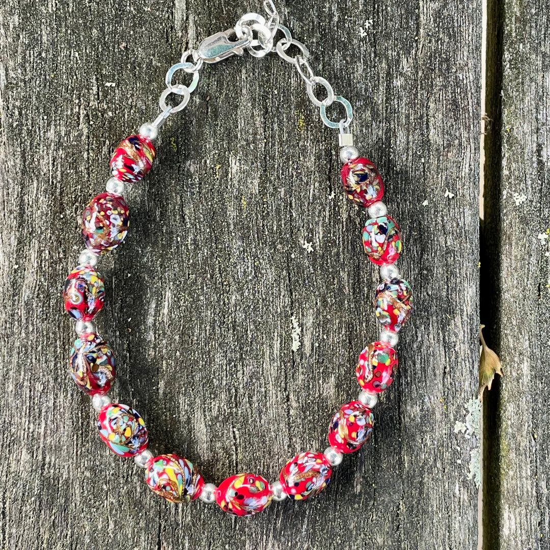 Antique venetian crumb glass bracelet