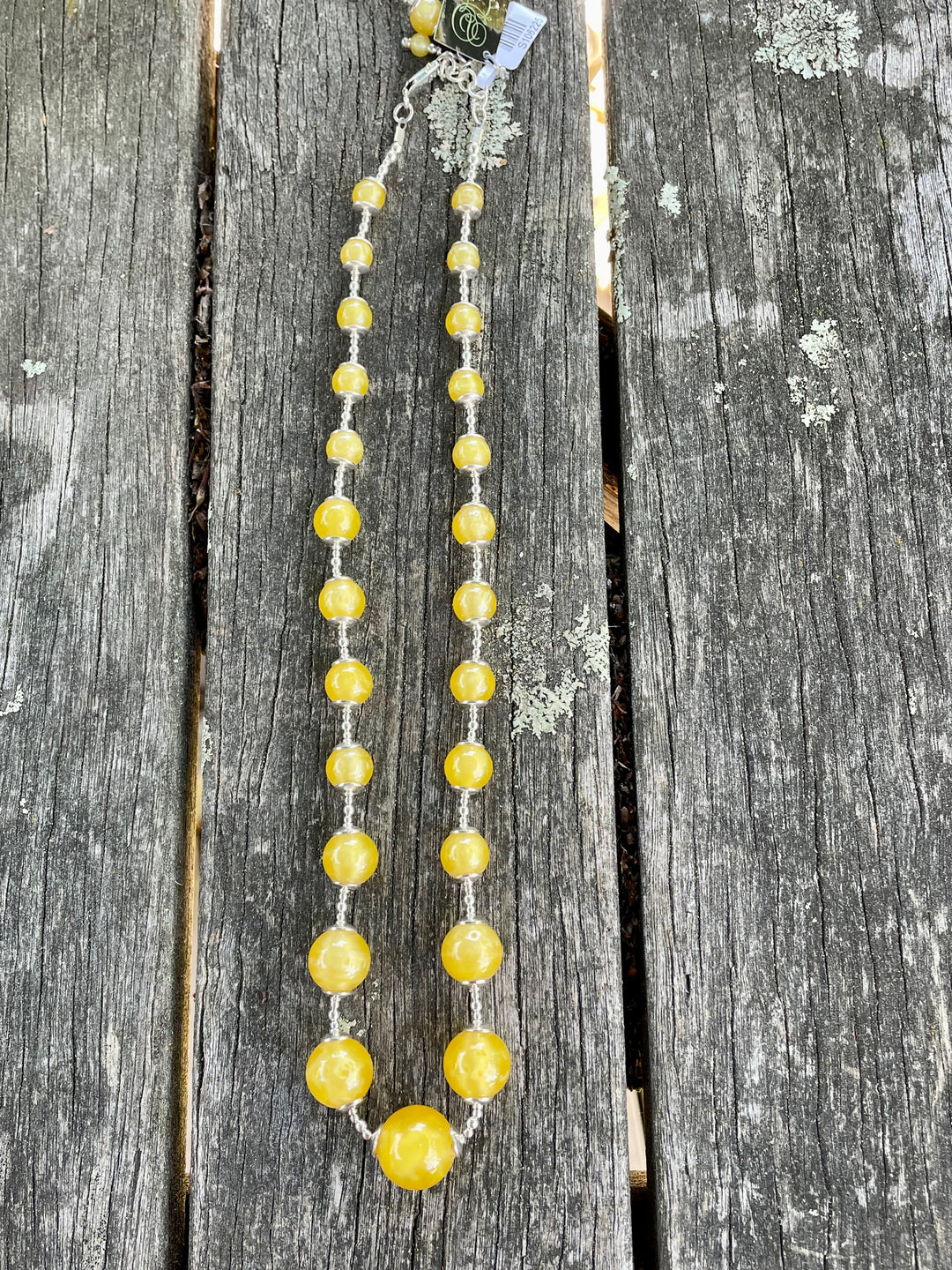 Vintage Bohemian glass necklace