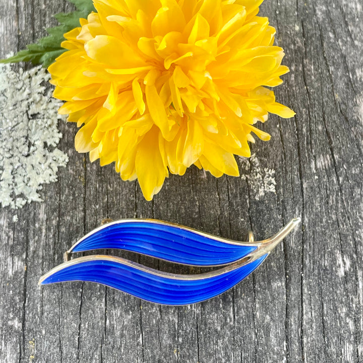 Scandinavian vintage enamel brooch