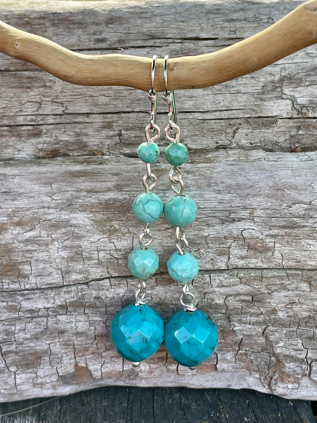 4-Tier Turquoise Earrings