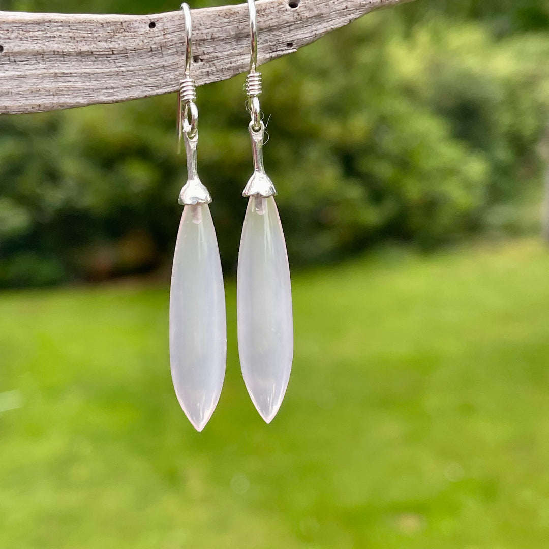 Rose Quartz drop earrings