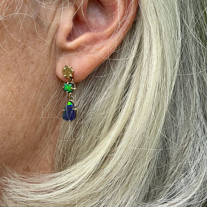 14ct Boulder Opal Wild at Heart Earrings