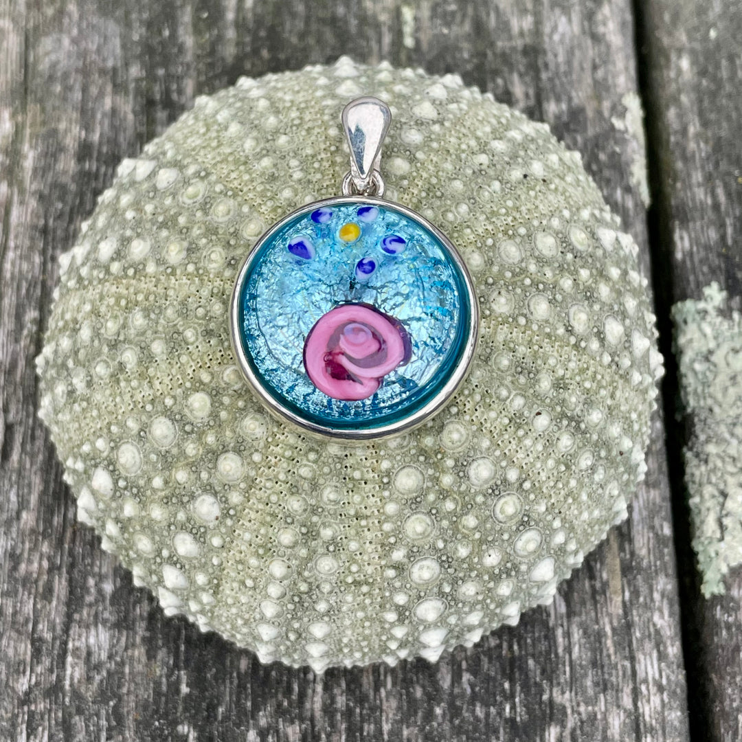 Venetian foil pendant