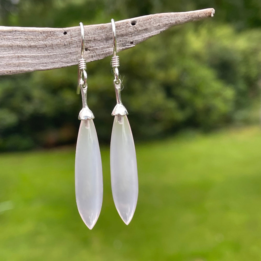 Rose Quartz drop earrings