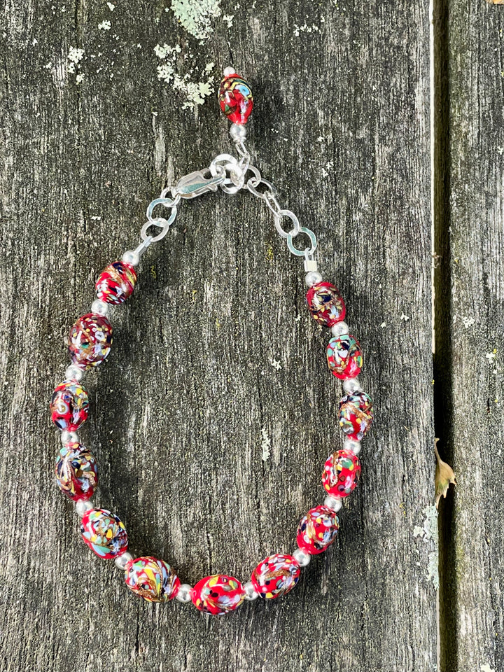 Antique venetian crumb glass bracelet
