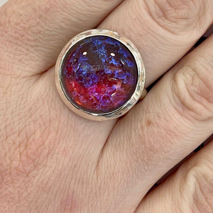 Vintage Dragon's Breath Glass Ring