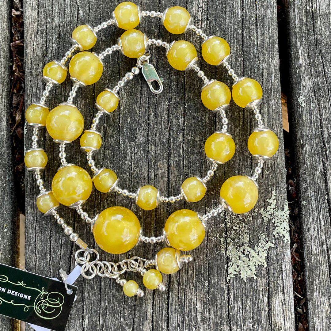 Vintage Bohemian glass necklace