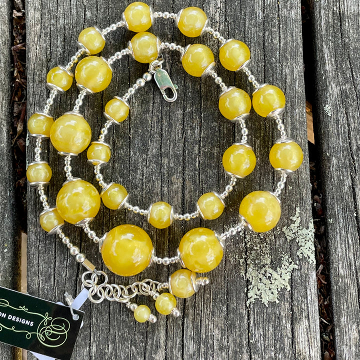 Vintage Bohemian glass necklace
