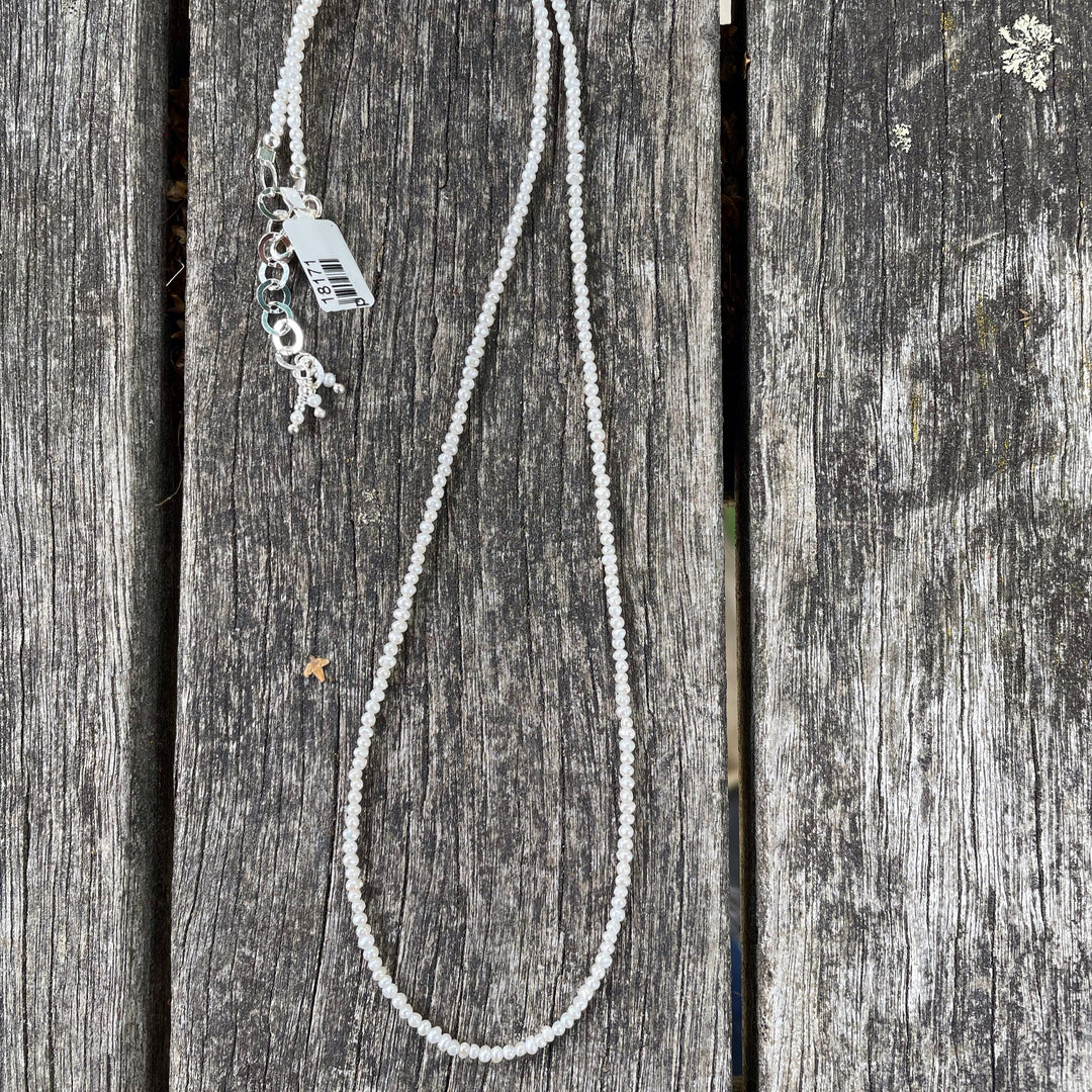 Long Tiny freshwater pearl necklace