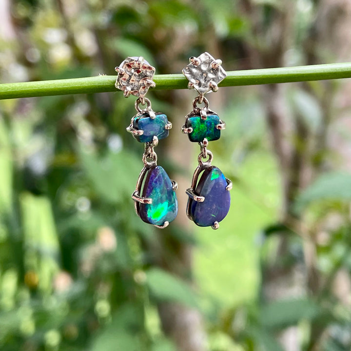 14ct Boulder Opal Wild at Heart Earrings