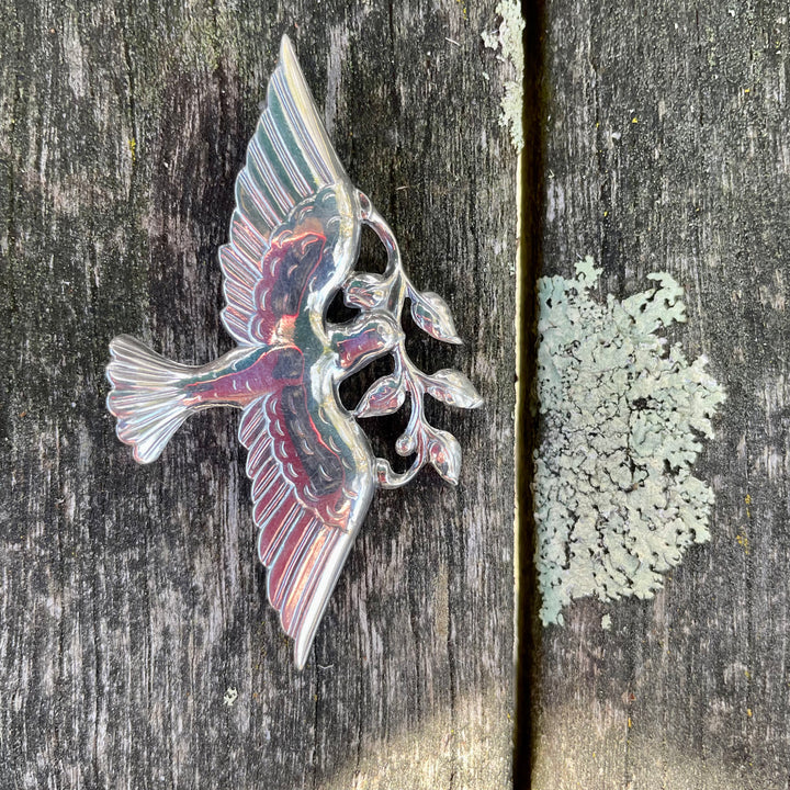 Vintage Sterling peace dove brooch