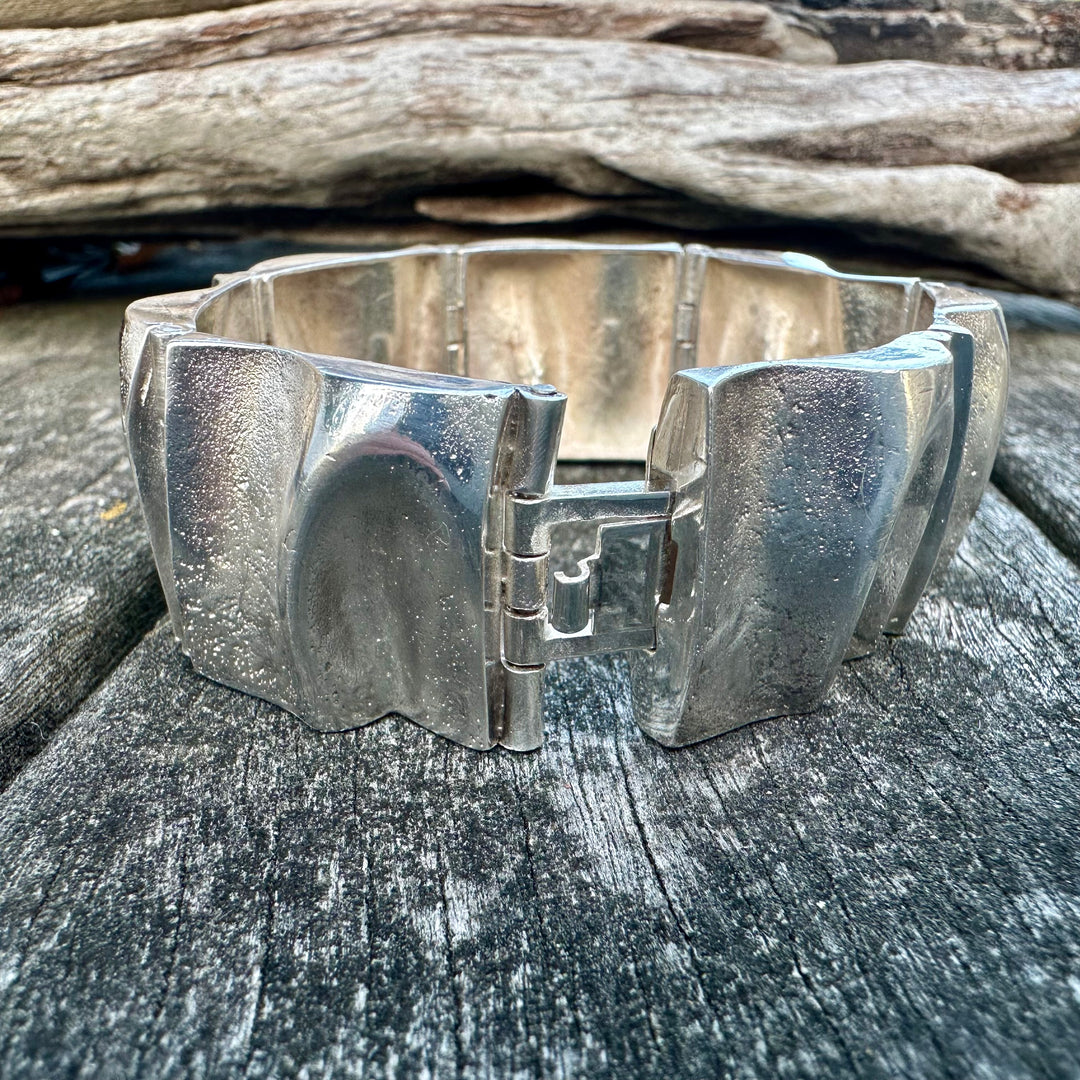 1970’s Finland sterling silver panel bracelet