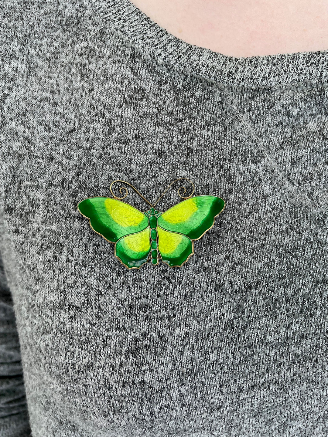 Vintage David Andersen butterfly brooch